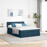  Otomanski krevet s madracima tamnoplavi 140x190 cm baršunasti | shoptok.hr
