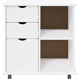  Mobilni ormar Bijelo 63,5 x 39 x 65,5 cm Čvrsto borovo drvo | Eponuda.ba