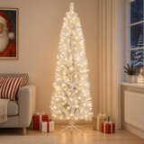  Umjetno vitko božićno drvce 180 cm 300 LED lampica Topla bijela Cijene