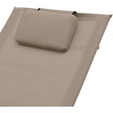 vidaXL ležalnik z vzglavnikom taupe tekstil | Shoptok.si