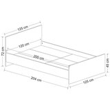 Kalune Design Bela postelja 120x200 cm Kale – | Shoptok.si