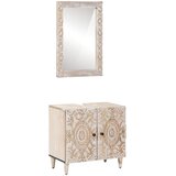  Set namještaja za kupaonicu 2 pcs Bijelo Čvrsto drvo manga Cijene