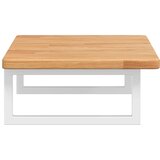  Zidna polica za umivaonik od čelika i masivne hrastovine Smeđa 80 x 40 x 2.5 cm | shoptok.hr