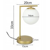  Stona lampa 1xE27/40W/230V zlatna/bela | Eponuda.com