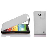 Cadorabo Ohišje, združljivo z LG L70 (1. SIM) v snežno bela - Zaščitni ovitek v obliki flipa iz teksturiranega umetnega usnja, (20559087) | Shoptok.si