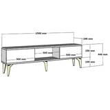 Hanah home tv polica viola white gold | Eponuda.com