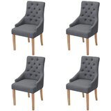 The Living Store Jedilni stoli 4 kosi temno sivo blago - Jedilni Stol, (21663090) | Shoptok.si