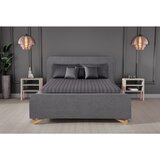 MID.YOU OBLAZINJENA POSTELJA 180 cm x 200 cm , les, umetna masa, tekstil, leseni material antracit | Shoptok.si