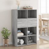  Visoka komoda siva boja hrasta 80x42,5x124 cm konstruirano drvo | Eponuda.ba