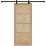  Klizna vrata Prirodna i crna 86 x 198,5 cm Masivna borovina | shoptok.hr