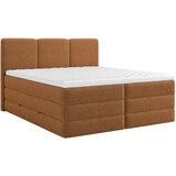 MID.YOU POSTELJA BOXSPRING 160 cm x 200 cm , les, tekstil, leseni material opečnato rjava | Shoptok.si