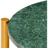 vidaXL Klubska mizica zelena 60x60x35 cm kamen z marmorno teksturo | Shoptok.si