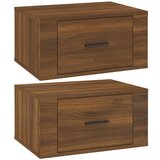 Maison Chic Stenski Dvo delni komplet Nočne omarice - Nočne mize rjav hrast 50x36x25 cm, (21687681) Cene