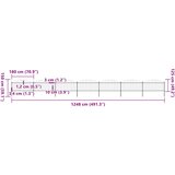  Vrtna ograda s vrhom koplja Čelik 1248 x 150 cm Crna | shoptok.hr