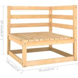  Vrtna sedežna garnitura 3-delna trdna borovina, (20703890) | Shoptok.si