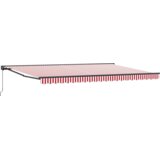  Skrovita tenda Crvena i bijela pruga 500x300 cm | shoptok.hr