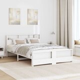  Krevetna konstrukcija Bijelo 140 x 200 cm Konstruirano drvo | shoptok.hr