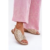 S. BARSKI Leather Sandals With Flat Heel And Decoration S.Barski | Shoptok.si
