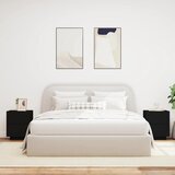  Noćni ormarići s LED svjetlima 2 kom crni od konstruiranog drva | shoptok.hr