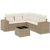  6-dijelni set vrtnih sofa s jastucima bež od poliratana | shoptok.hr