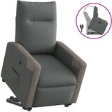 Maison Chic Naslanjač - Relax naslanjač s funkcijo vstajanja temno sivo blago, (22040260) | Shoptok.si