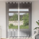 vidaXL Voile zavjese s ušicama 2 kom crne 140x300 cm Cijene