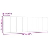  Jastuk za uzglavlje Hanko tamnosmeđi 160 cm od tkanine | shoptok.hr