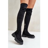 Boto Women's Over the Knee Eco Suede Boots Black Irithalla | Eponuda.ba