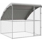  za pse s pohranom Srebrno 2 x 2 x 2 m Pocinčani čelik | Eponuda.com