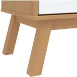 vidaXL Predalnik OLDEN bela in rjava trdna borovina | Shoptok.si