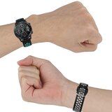  Silikonska narukvica za pametne satove plavo bela 22mm | Eponuda.com