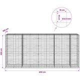  Gabion s žicom debljine 3,5 mm i mrežom 10x10 cm 450x100x200 cm | shoptok.hr