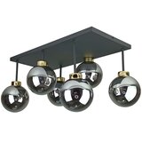  Plafonski luster DEA 6xE14/60W/230V crna/zlatna/zadimljena crna | Eponuda.com
