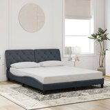 Furnova Posteljni okvir brez vzmetnice temno siv 160x200 cm žamet, (21940418) | Shoptok.si
