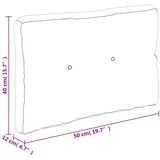  Blazina za palete turkizna 50x40x12 cm blago, (21060742) | Shoptok.si