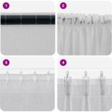 vidaXL Zavjese sa zavjesama 2 pcs Svjetlosiva 140 x 225 cm Poliester | shoptok.hr