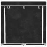 Ormarić za Cipele s Pokrovom od Tkanine 115 x 28 x 110 cm Crni | shoptok.hr
