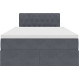  s od storage s uzglavljem Tamno siva 120 x 200 cm Baršun | shoptok.hr