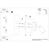  Zidna svjetiljka Zuca crna | shoptok.hr