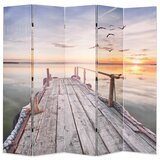  Sklopiva sobna pregrada s uzorkom jezera 200 x 170 cm | shoptok.hr