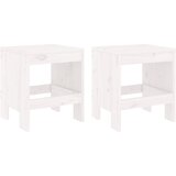  3-dijelni vrtni bistro set bijeli od masivne borovine | shoptok.hr