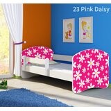  Dječji krevet ACMA s motivom, bočna bijela 160x80 cm 23 Pink Daisy | shoptok.hr