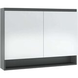  Kupaonski ormarić s ogledalom 80 x 15 x 60 cm MDF sivi | shoptok.hr