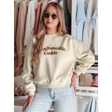 DStreet Bluza damska oversize z nadrukiem COOKIES jasnobeżowa Cene
