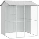 vidaXL čarobnjak za ptice Siva 215x210x247 cm Čelik Cijene