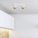 Candellux Lighting Bijela/u zlatnoj boji stropna svjetiljka s metalnim sjenilom 34x5.5 cm Tobi – | shoptok.hr