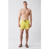 Avva Men's Yellow Quick Dry Standard Size Flat Swimwear Marine Shorts Cene