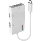 Lindy USB-C®\, VGA pretvornik [1x moški konektor USB-C® - 1x ženski konektor DVI\, 24 + 5 polov\, ženski konektor HDMI\, ženski konektor VGA] 0.13 m, (20429923) | Shoptok.si