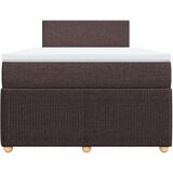 vidaXL Box spring postelja z vzmetnico temno rjava 120x190 cm blago, (21308960) | Shoptok.si