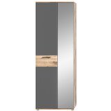 XXXL Garderobna Omara Mason, Siva, Barva Hrasta | Shoptok.si